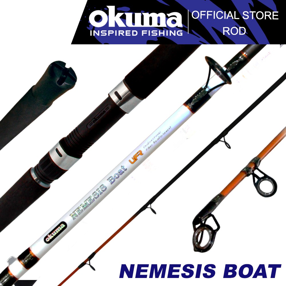 5'6ft-7'0ft) Okuma Nemesis UFR Boat Fishing Rod Spinning Casting Rod Bot  Saltwater