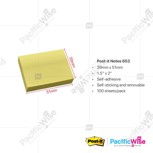 3M Sticky Notes – Removable Post-it Note / Nota Melekit Kuning (4 Sizes ...