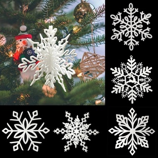 100pcs/Lot Quality Christmas Ornament White Snowflakes Foam Christmas  Snowflake Tree Window Christmas Decorations For Home DIY