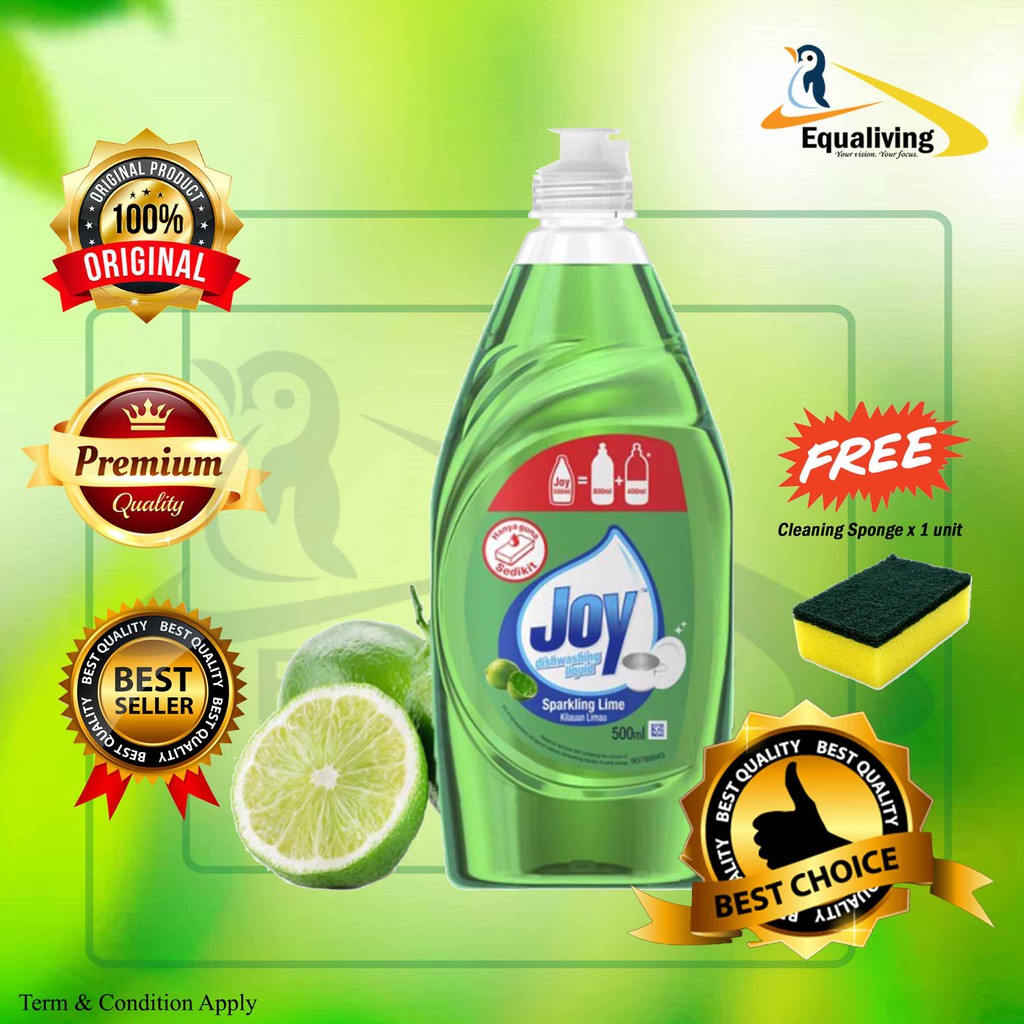 🔥Ready Stock🔥JOY Dishwashing Liquid Sparkling Lime (500ml) Shopee
