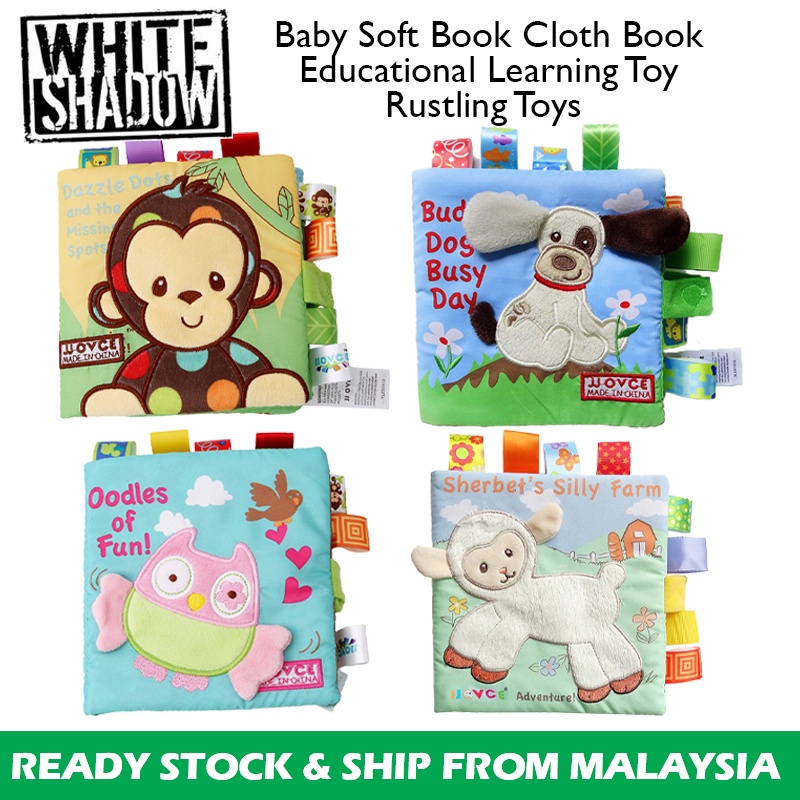 Baby Soft Toys Animal Embroidered Cloth Book Early Development Activity