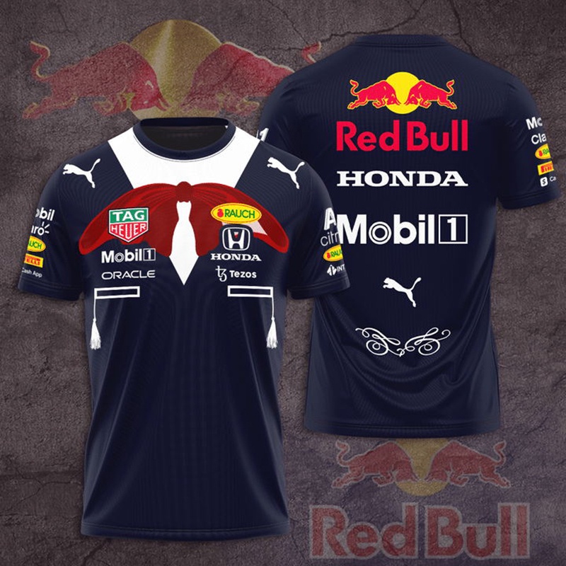 Red Bull Racing Honda Rauch F1 Oracle Print 3D Summer T-Shirt Formula ...