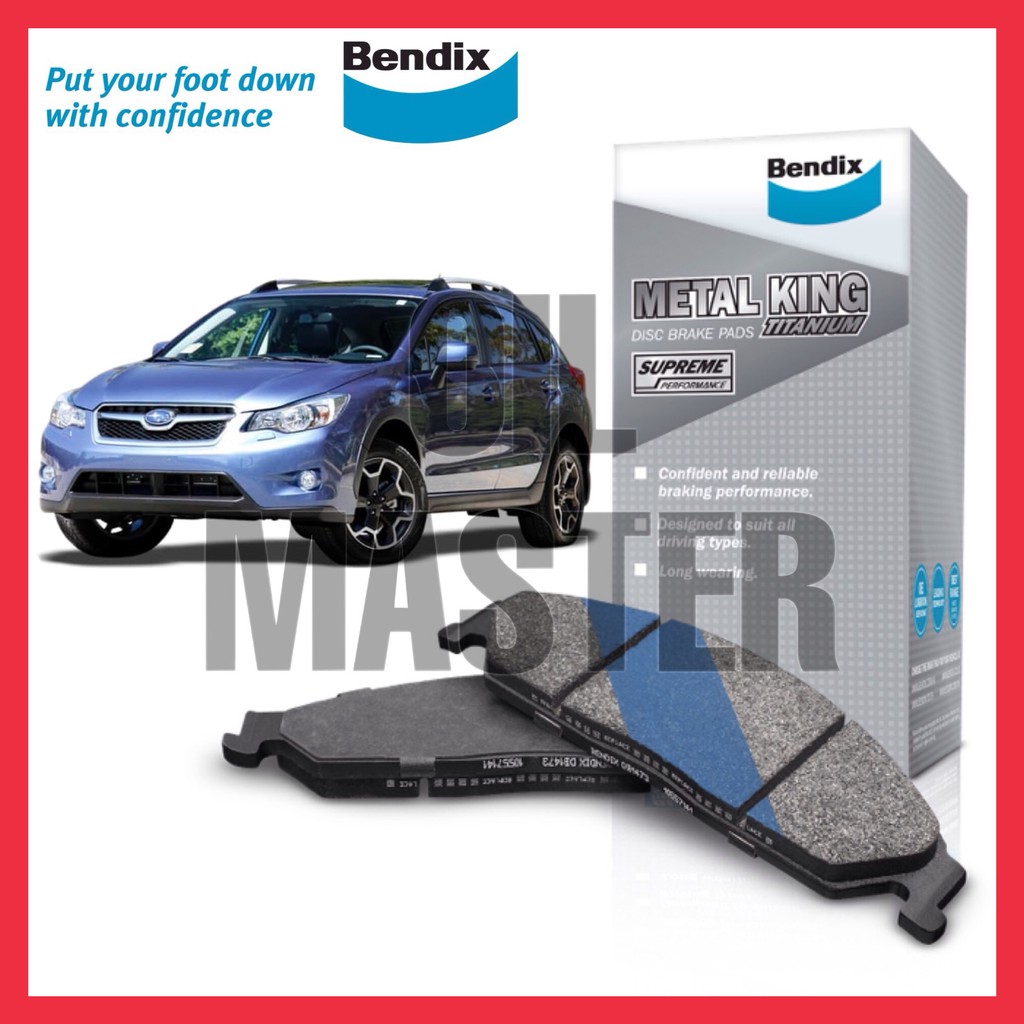 SUBARU XV 12 IMPREZA WRX REAR BENDIX METAL KING TITANIUM BRAKE PAD ...