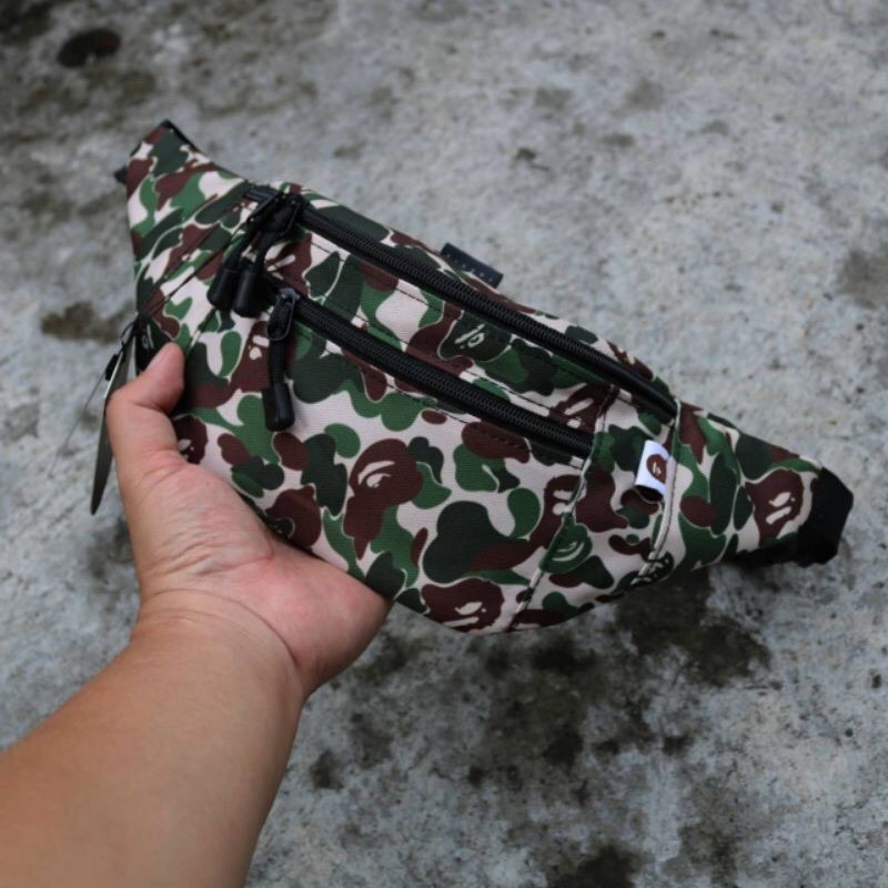 Bape Mini Waistbag Style Bag Slingbag Crossbody Bag Bape Shopee Malaysia