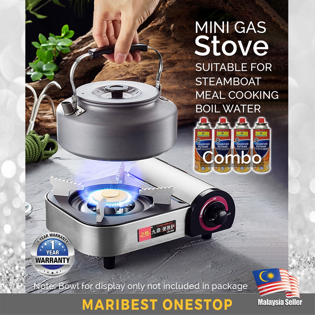 Camping Gas Stove, Portable Kitchen with 230g Cartridge Portable Gas  Burner, Butane Cooker with Burner Included
