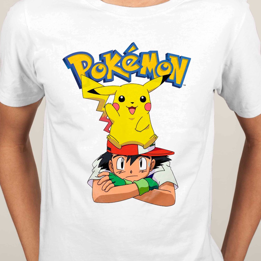 Pokemon Sheild Sword Raichu Ash Ketchum Pikachu Pokeball Short Sleeve T ...