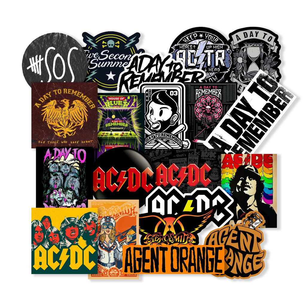 80s Rock Band Stickers