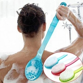 Long Handle Liquid Bath Brush Back Shower Sponge Brush Long Handle with Soap  Dispenser for Women Men Exfoliating Shower Brush (Grey)