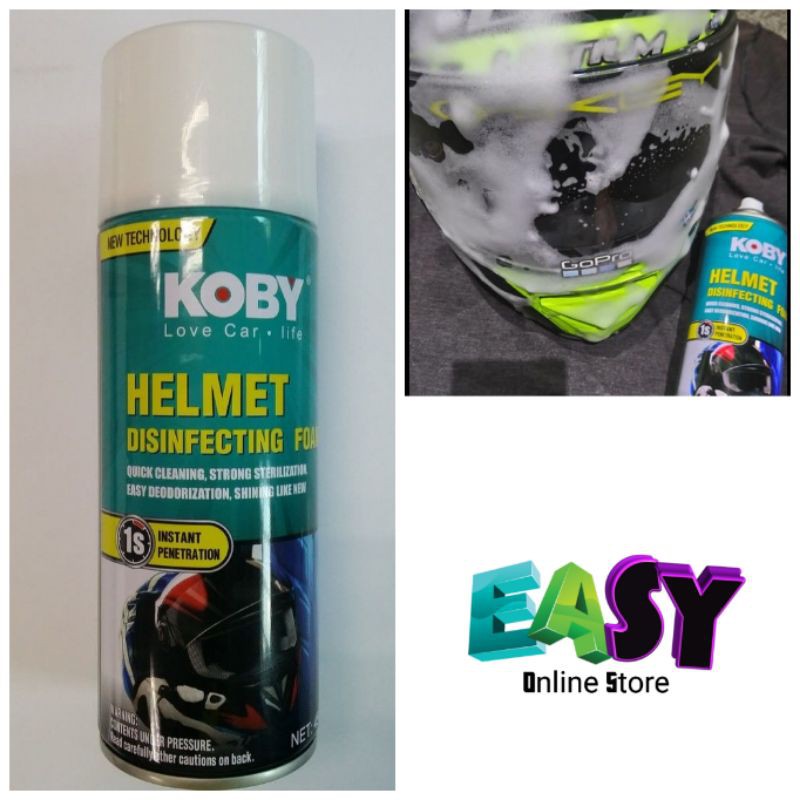 KOBY HELMET CLEARING FOAM 450ML CUCI HELMET | Shopee Malaysia
