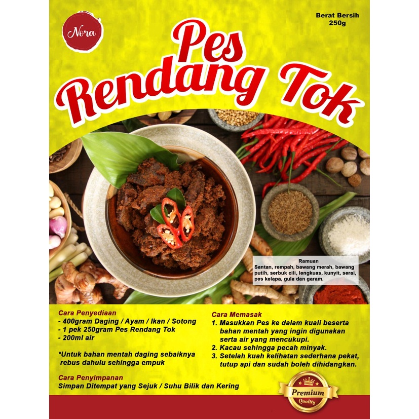 Cooking Paste Food Paste Pes Rendang Tok Original From Ipoh Original ...