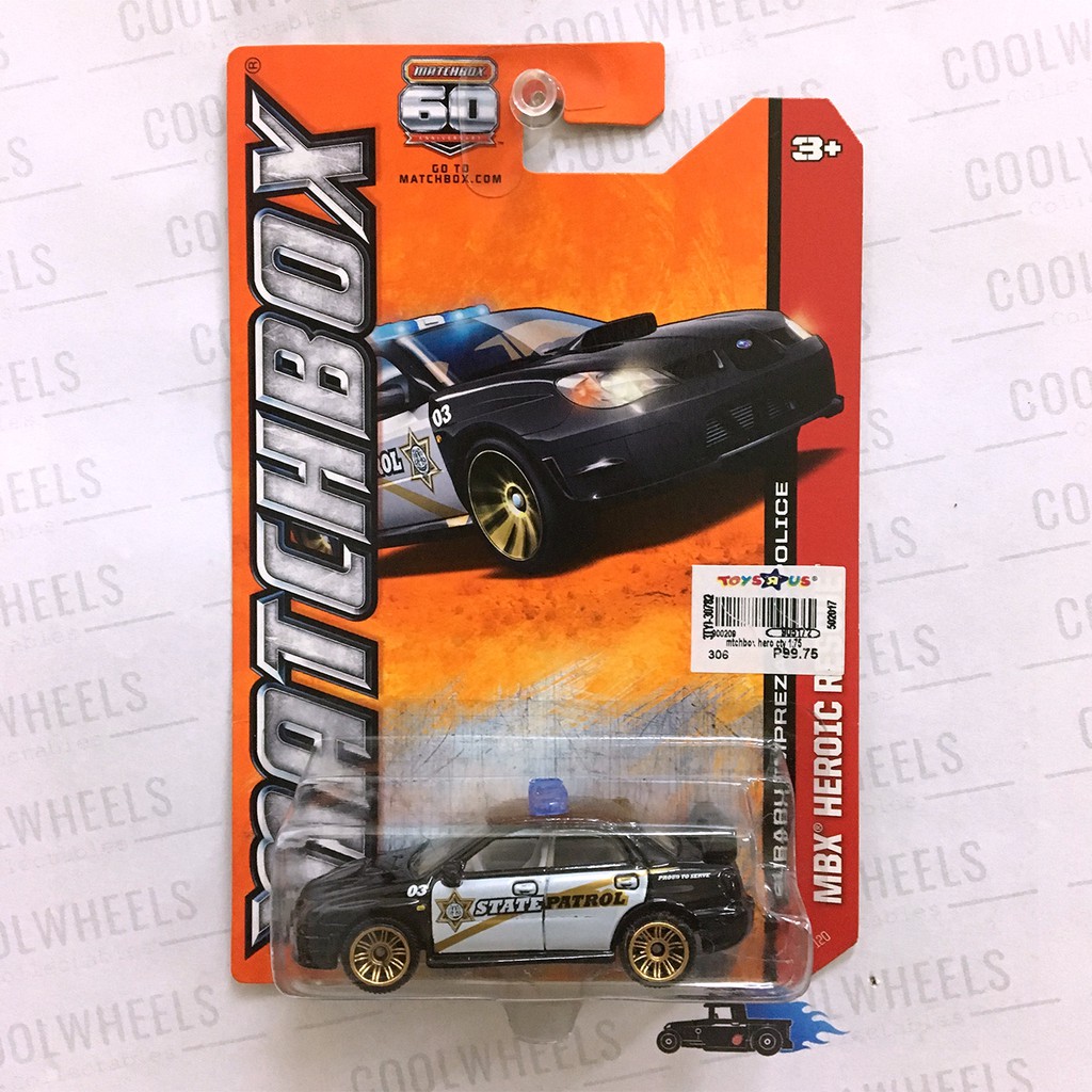 Matchbox 2013 Subaru Impreza Police Car - Black (Blister not mint