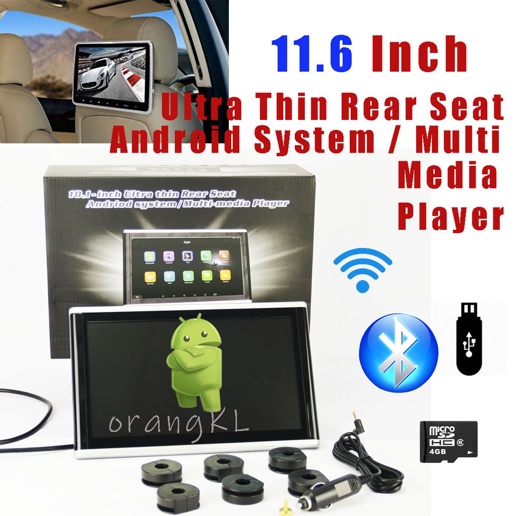 Offer Ready Stock 10.1 In Android Car Headrest Monitor Video IPS Full Touch  Screen WIFI / Bluetooth / USB / Mp5 Player | Shopee Malaysia