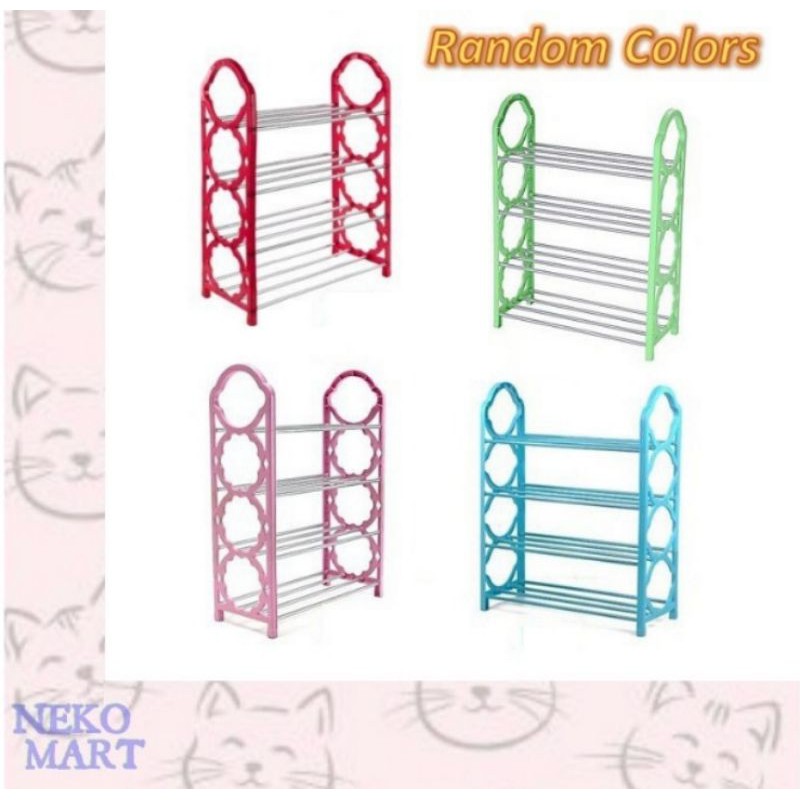 Rak Kasut 4 Tingkat / 4 Tiers Shoe Rack 4 Layer (Random Color) | Shopee ...
