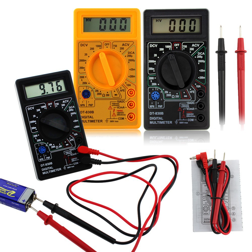 DT-830B LCD Digital Multimeter AC/DC 750/1000V Amp Volt Ohm Tester ...