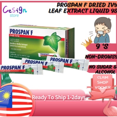 Prospan F Dried Ivy Leaf Extract Liquid 9s /UBAT BATUK 9 Batang