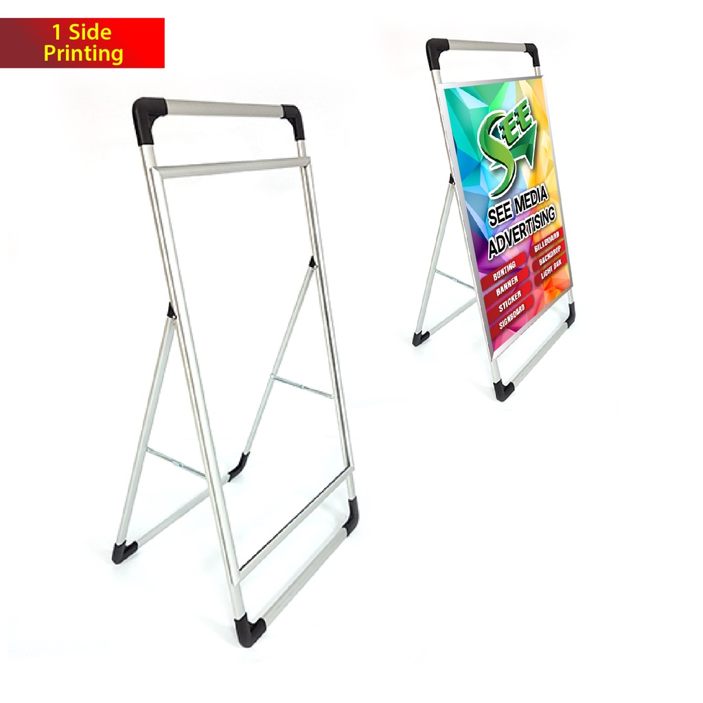 Handle Poster Menu Stand ( 1 or 2side Printing) | Shopee Malaysia