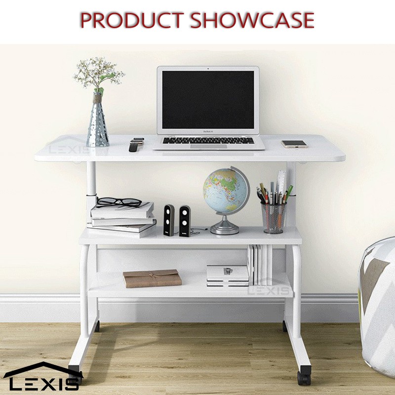 Meja Roda Laptop Komputer Meja Belajar / (L60/80)cm Adjustable Bedside