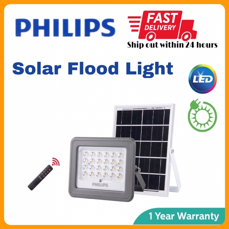 (NEW) Philips Essential SmartBright Solar Floodlight 6500K with Solar