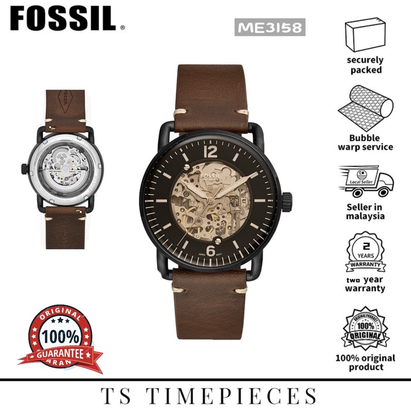 FOSSIL MEN S automatic WATCH ME3158 2 year international Warranty Shopee Malaysia