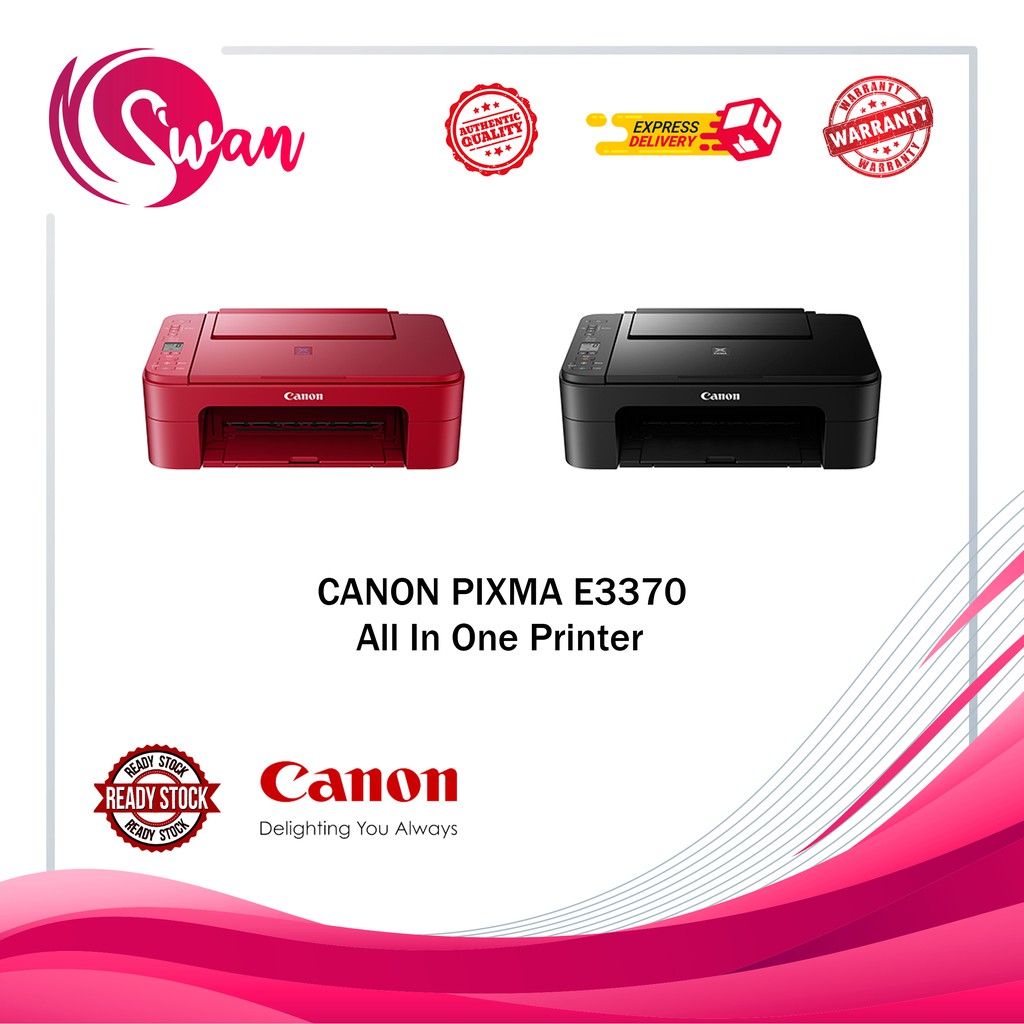 Ready Stock Canon Pixma E3370 All In One Printer Compact Wireless All In One With Lcd 7358