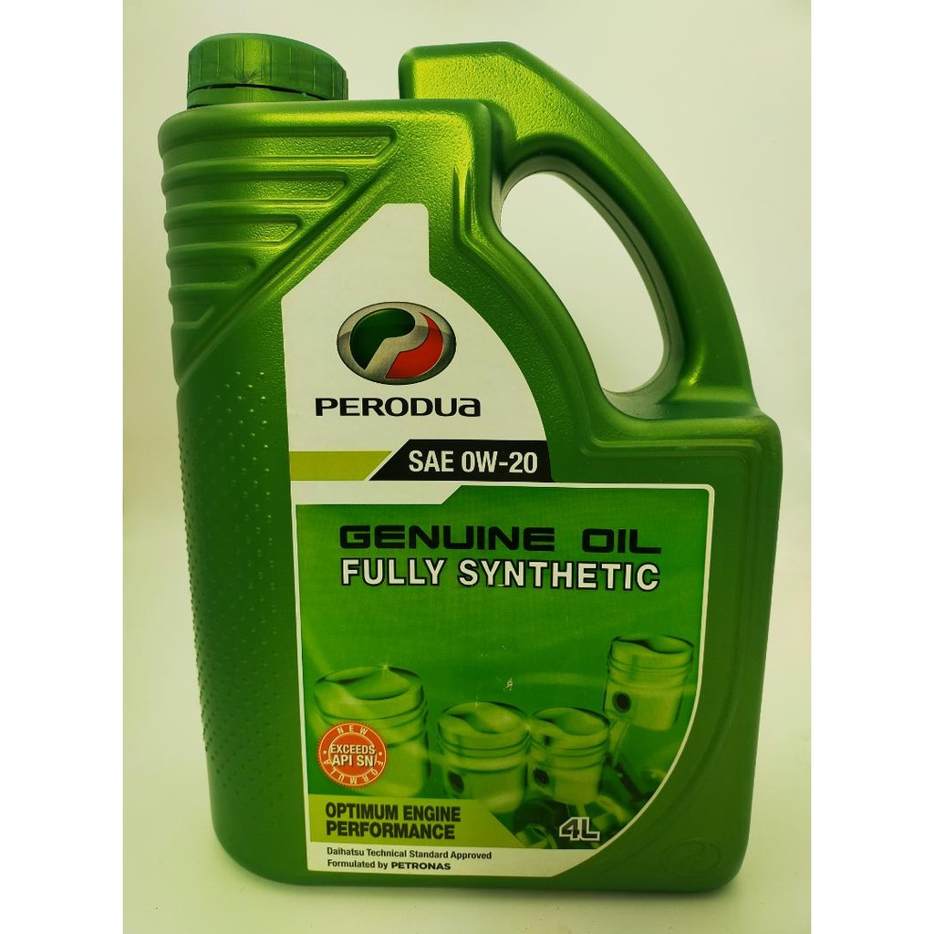 PERODUA FULLY SYNTHETIC OIL 4 LITER SAE OW-20 BEZZA 1.3/ MYVI 2018 ...