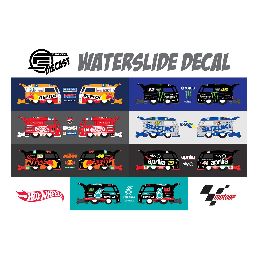 1/64 Diecast Waterslide Decal - Special Series | Shopee Malaysia