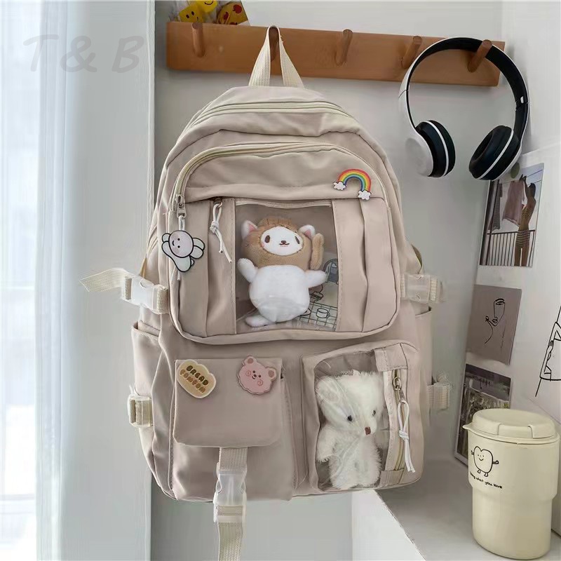 large-capacity high school student backpack ins japanese schoolbag ...