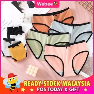 READY STOCK🔥WEBEE Panti Women Spender Celana Panties Underwear Seluar Dalam Wanita Bow Ribbon Antibacterial Middle Waist