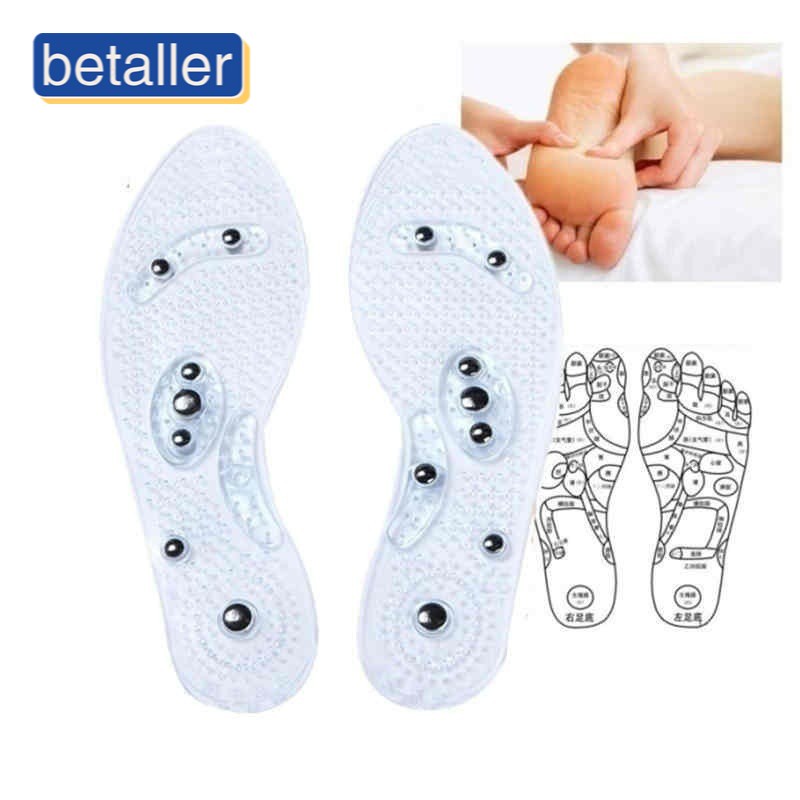 Unisex Magnetic Massage Insoles Foot Acupressure Shoe Pads Therapy ...