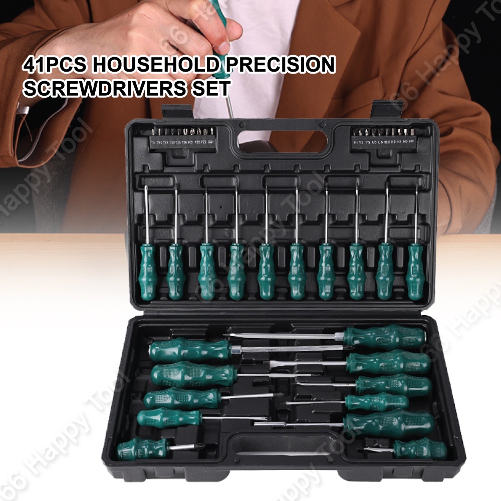 41Pcs Precision Screwdrivers Set Multi-function PP Handle Security ...