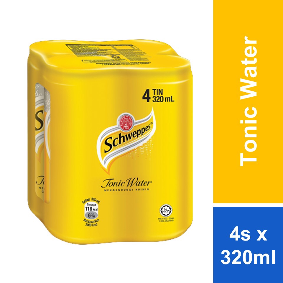 Schweppes Tonic Water 320ml X 4s | Shopee Malaysia