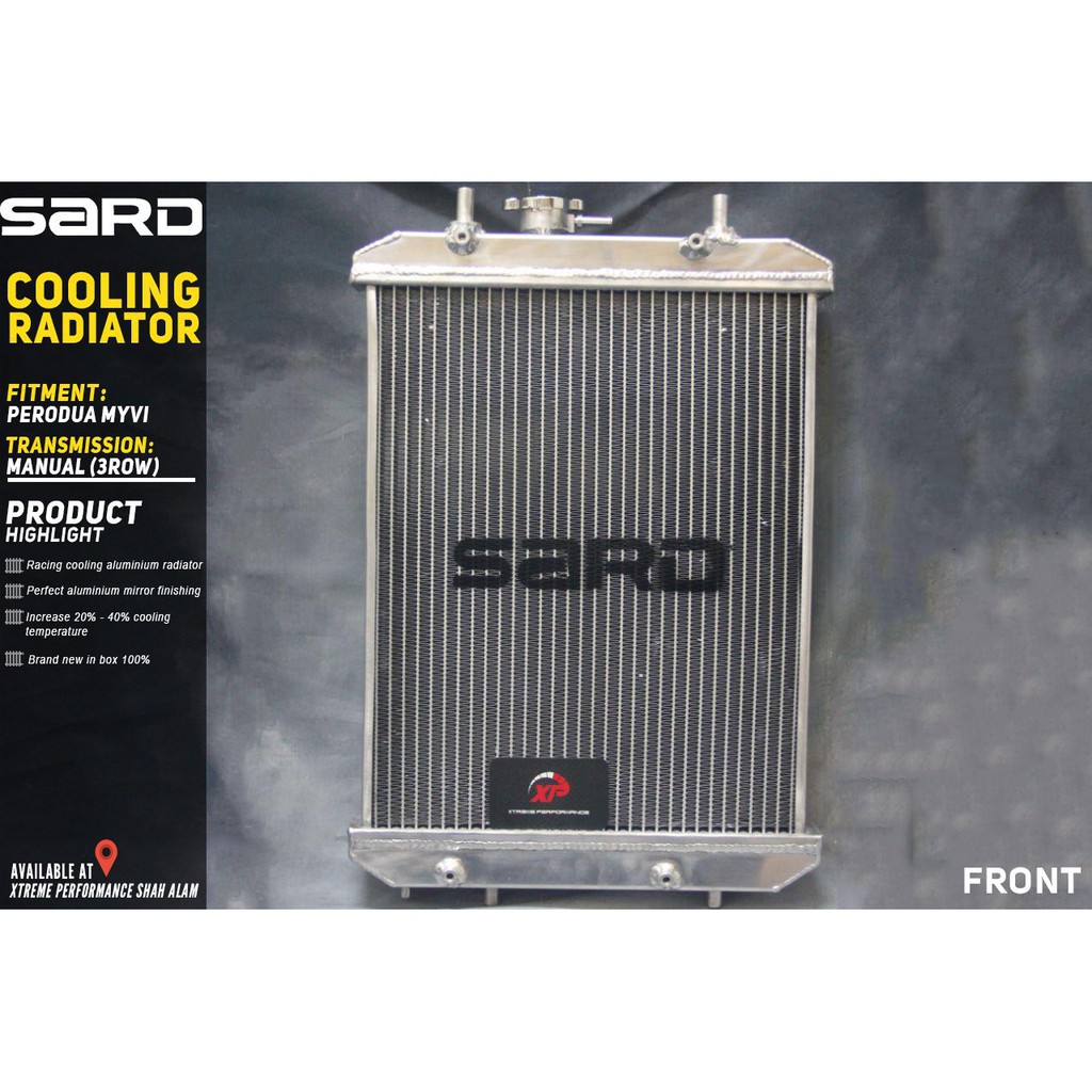 RADIATOR SPORT SARD PERDOUA MYVI MANUAL AUTO WITH PIPE 3 ROW | Shopee ...