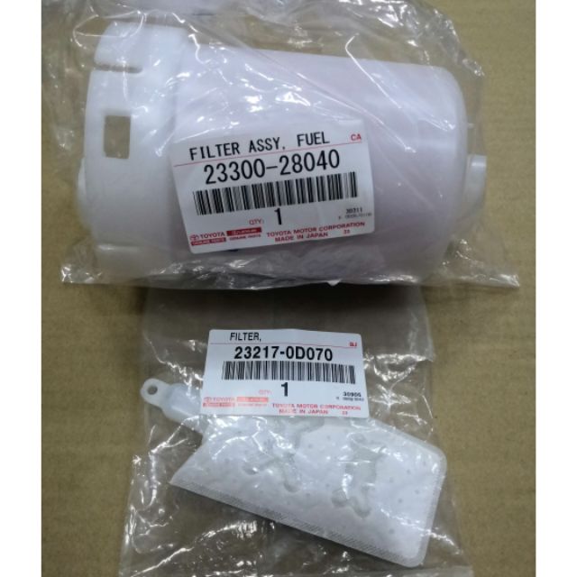 💯Original Toyota WISH FUEL FILTER & FUEL PUMP FILTER (SET ) Shopee