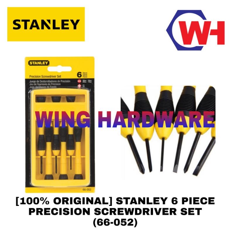 [100% ORIGINAL] STANLEY 6 PIECE PRECISION SCREWDRIVER SET (66-052 ...