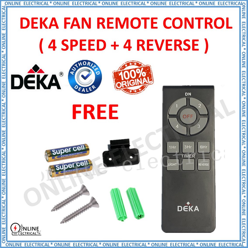 Deka Fan Remote Control ( 4 Speed + 4 reverse ) Shopee Malaysia