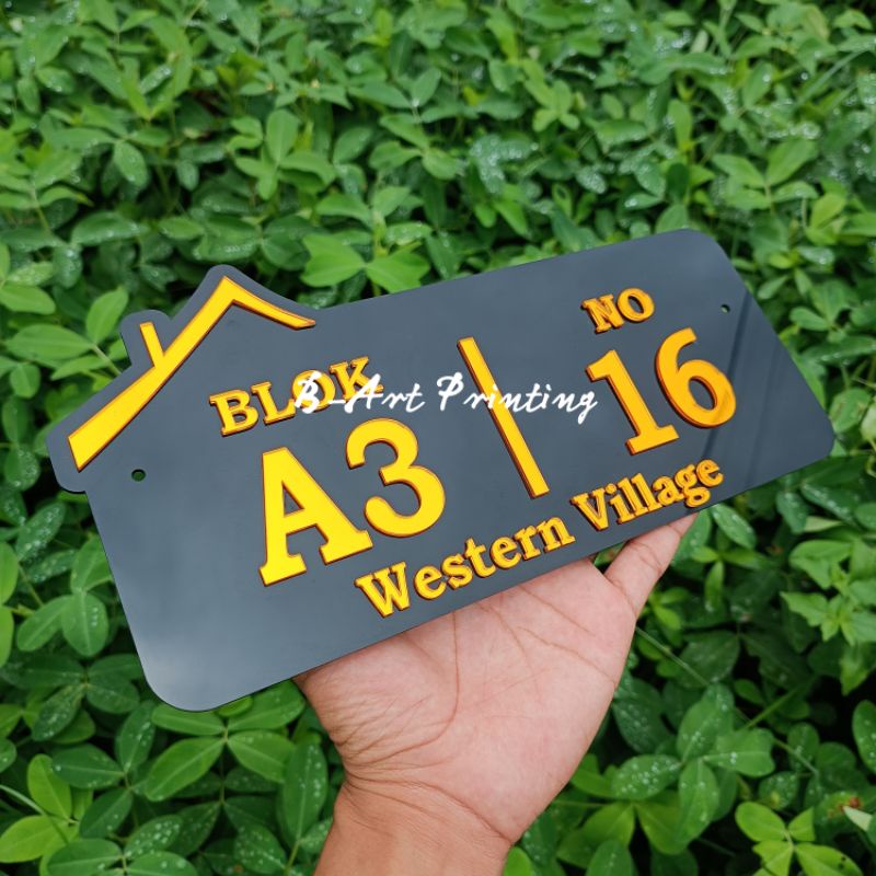 Mirror Acrylic House Number Board Premium Luxury Acrylic House Number