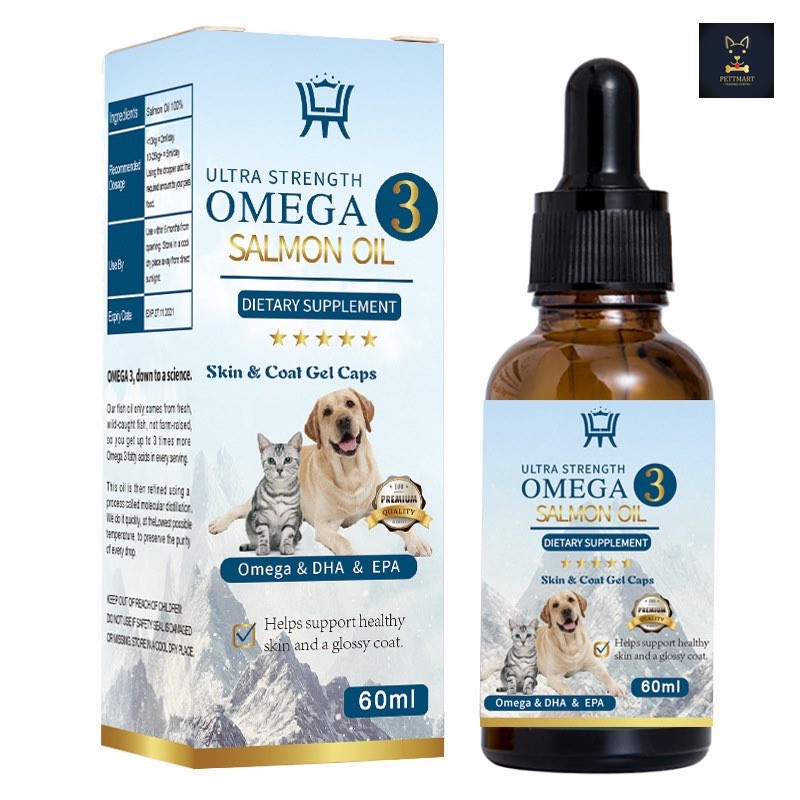 Pet Omega Salmon Fish Oil Cat Dog 宠物天然健康三文鱼油 Shopee Malaysia