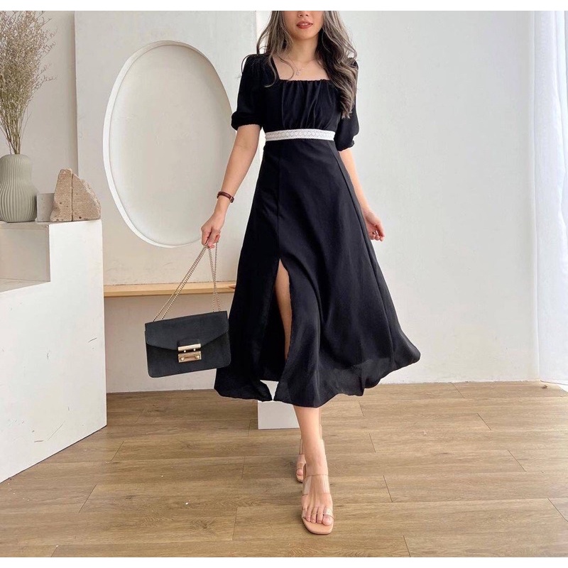 midi dress bangkok – moss studio Korean Dress Shopee - Korean