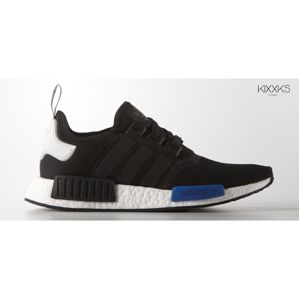 Adidas NMD Runner R1 Core Black Blue Shopee Malaysia