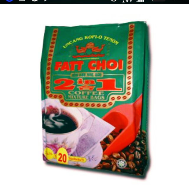 READY STOCK Kopi Tenom FATT CHOI HALAL COFFEE 2 IN 1 (Kopi O) With ...