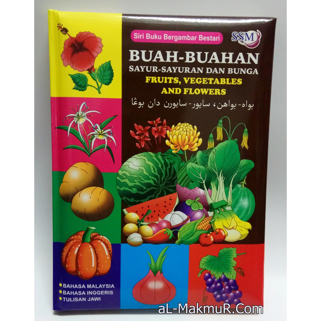 Myb Buku Siri Buku Bergambar Gambar Buah Sayuaran Bunga Bm Bi Jawi