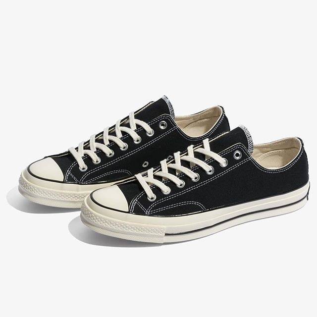 100% converse chuck taylor 70 low black egret / ct 70's casual