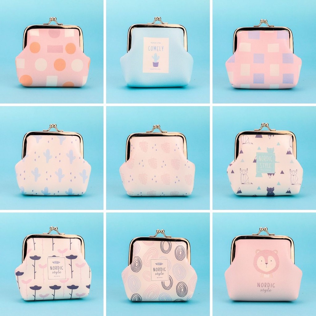 Minimalist Women s Coin Purse Clip Wallet Pouch Kiss lock Children Kids Ladies Coin Cards Purse Make Up Bag Shopee Malaysia