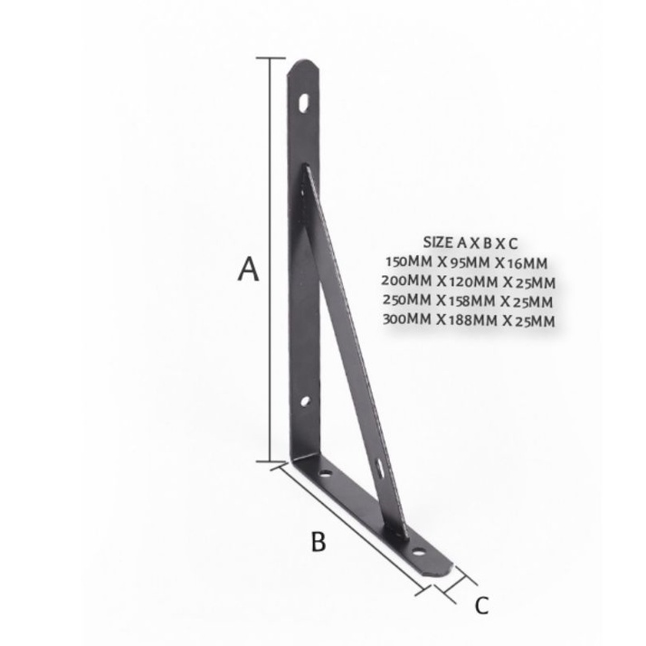 [SAHABATKU SB-A] H/D METAL Wall Shelf Shelving L Bracket Wall Mount ...
