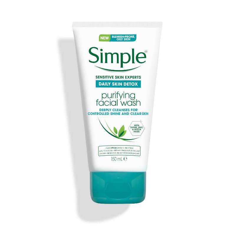 Simple Daily Skin Detox Purifying Facial Wash 150ml 