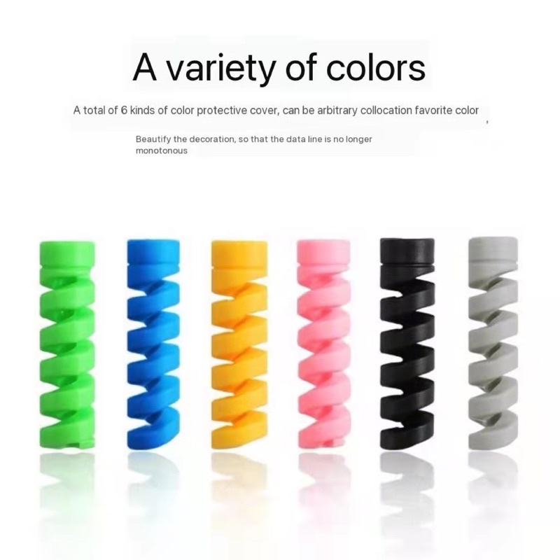 𝗦𝗣𝗜𝗥𝗔𝗟 𝗦𝗜𝗟𝗜𝗖𝗢𝗡𝗘 Cable Charger Earphone Handsfree Protector Wire Data ...