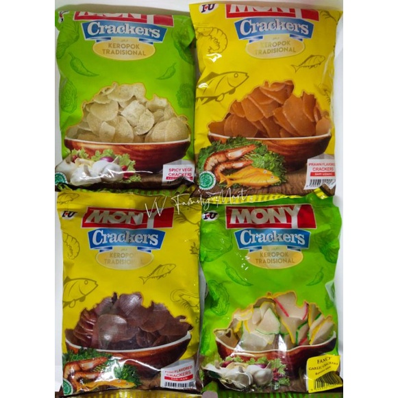 Halal＊Mony Crackers Keropok Traditional Prawn/Fish/Spicy Vege/Fancy ...