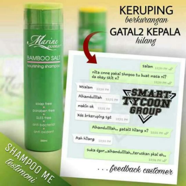 SHAMPOO MARINE ESSENCE ( Shampoo garam buluh) Shopee Malaysia