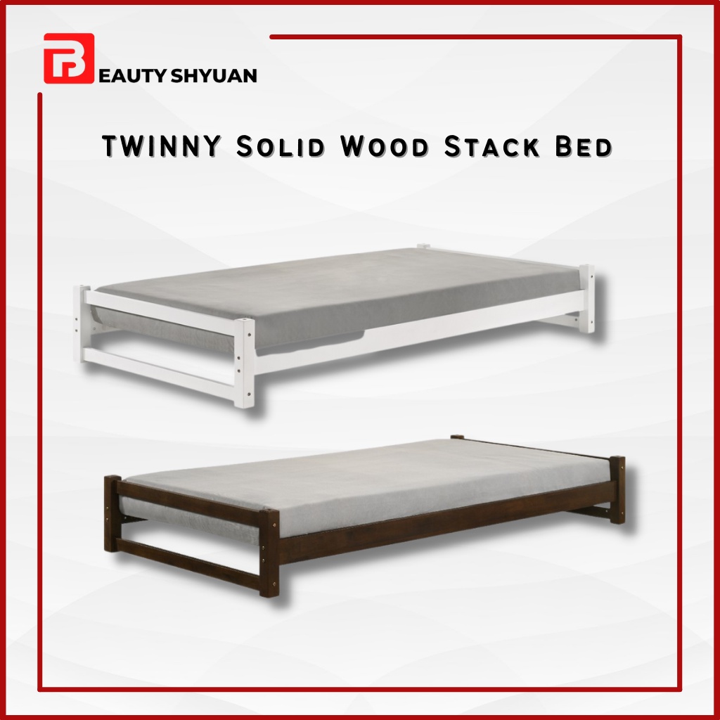 TWINNY Stackable Bed Frame Single Stackable Single Bed Frame Katil ...