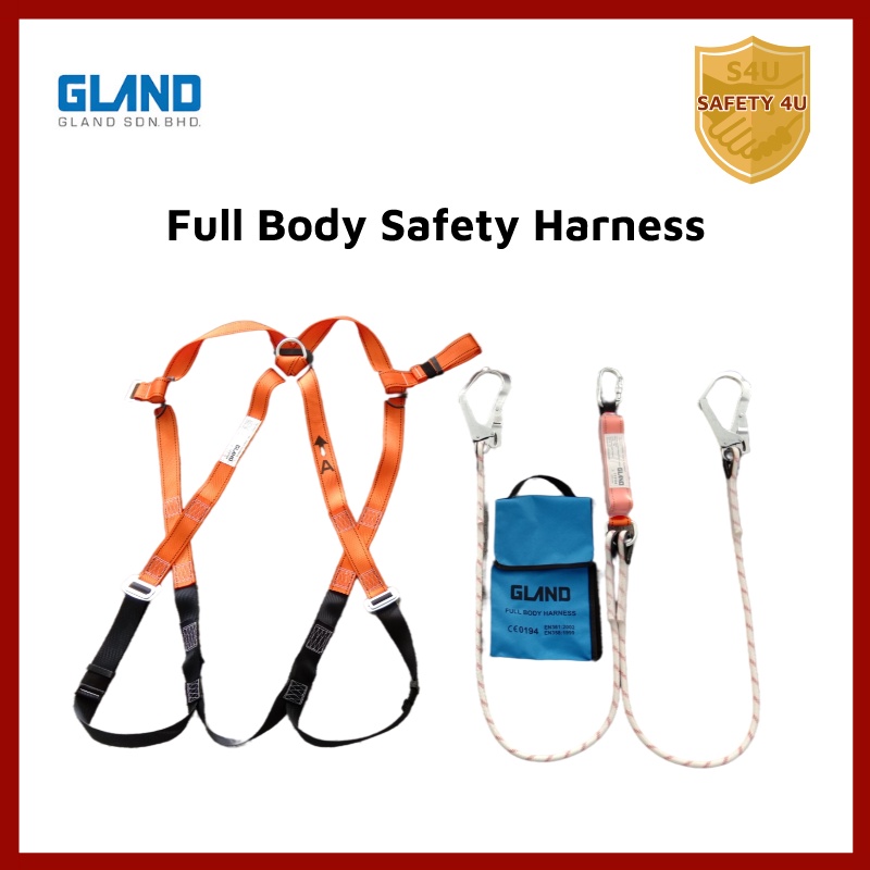 Gland SIRIM Approved Full Body Safety Harness - Built-in Twin Lanyard ...